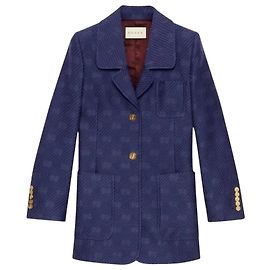 Gucci My Body My Choice Blue Wool Blazer Blue