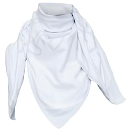 Hermès-HERMES Baby light blue cotton baby horse print white trim blanket 115cm-Blue