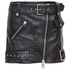 Biker-Rock mit Reißverschluss 2023 Alexander McQueen Schwarz