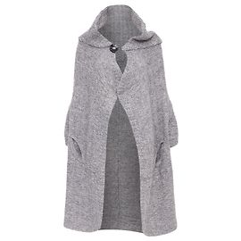 Stella Mc Cartney Stella McCartney Chunky Strickjacke mit Kapuze aus Alpaka-Leinen-Mix Grau