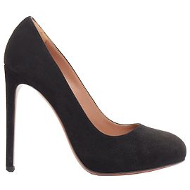 Alaïa Pompes à talons hauts en cuir suédé noir ALAIA à bout amande EU35.5 Noir