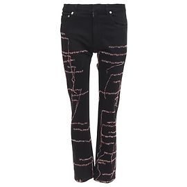 Jeans cropped à couture de runway Dior Homme Noir