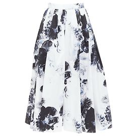Alexander McQueen 2023 Blumen-Midi-Rock Weiß