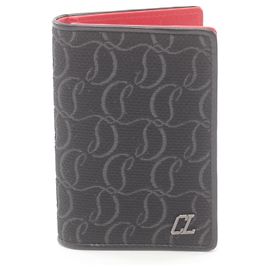 Christian Louboutin 1245221B137 Canvas Card Case Black