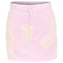 Saia de denim tingida com alvejante Givenchy Rosa