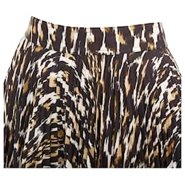 Calvin Klein-CALVIN KLEIN 205W39NYC Raf Simons brown leopard print pleated skirt US0 XS-Brown
