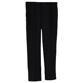 Pantalones rectos de lana negra Yves Saint Laurent Negro