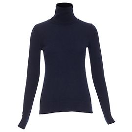 Pull minimal en cachemire à manches longues Vince Bleu Bleu Marine