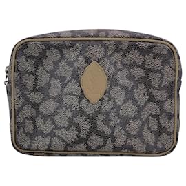 Bolsa de mão de tecido vintage Yves Saint Laurent Cinza
