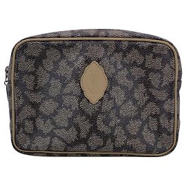 Vintage Stoff Clutch Bag von Yves Saint Laurent Grau
