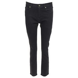 JEANS CLÁSICOS CORTOS DE ALGODÓN NEGRO SAINT LAURENT 2013 D02 M/SK-LW 30" Negro