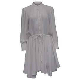Ranil Mini-Kleid mit Bindegürtel aus weißer Viskose von Zadig & Voltaire Weiß Roh