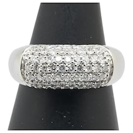 Autre Marque-Pt900 Platinum Diamond Ring-Silvery