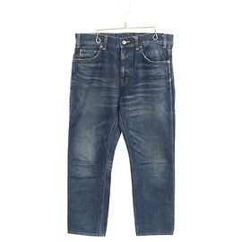 Céline Pantalones de algodón denim Celine Azul Azul marino