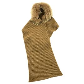 Cachecol de lã Max Mara Studio Marrom