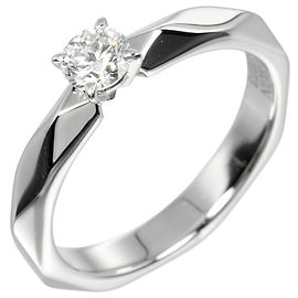 Boucheron Solitaire a Facetta in Platino Argento