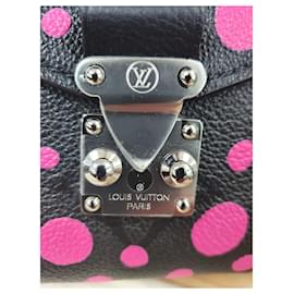 Louis Vuitton-Metis Kusama Impressão Couro Preto Rosa-Outro