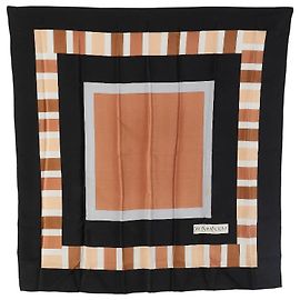 Yves Saint Laurent Lenço de seda Saint Laurent Marrom Preto