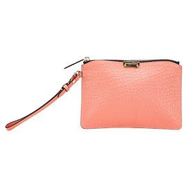Burberry Logo Leder Clutch Tasche Pink
