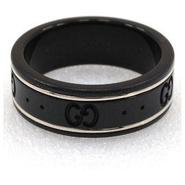 Gucci Icon Ring Ceramic with 18K white gold Black