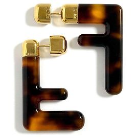 Fendi Women's FF Stud Asymmetrical Earrings Other