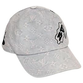 Louis Vuitton Men's Denim Monogram Newsboy Cap Other