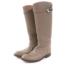 Hermès Hermes Jumping Boots Kelly Buckle Leather Boots Other Grey