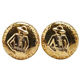Boucles d'oreilles rondes Mademoiselle de Chanel Doré