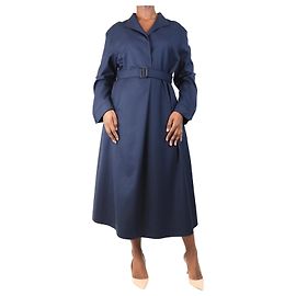 The row Navy belted midi dress - size L Blue