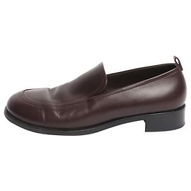 The row Mocasines de cuero burdeos - talla EU 40,5 Burdeos