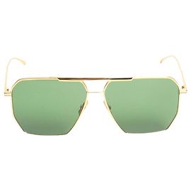 Bottega Veneta Occhiali da sole aviator dorati D'oro