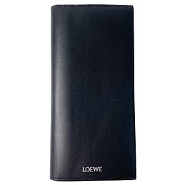 Loewe Men's Long Wallet Black Khaki