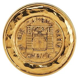 Spilla Chanel Cambon in Placcato Oro D'oro