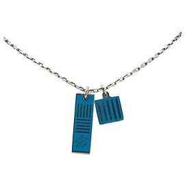 Colar Damier Colors da Louis Vuitton Prata Azul