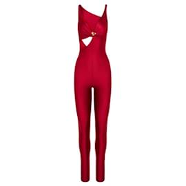 Saint Laurent Red Polyester Jumpsuit Red