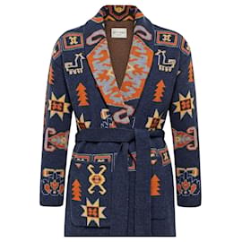 Etro Pullover Blau Bordeaux