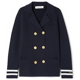 Giacca Valentino Garavani in maglia blu navy Blu navy