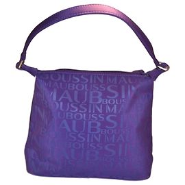 Mauboussin Logo Canvas Handtasche Dunkelviolett Dunkelviolett