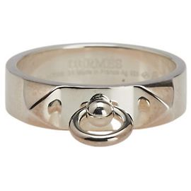 Anillo Collier de Chien Hermès Plata