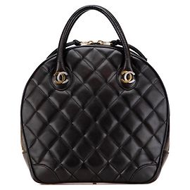 Borsa Chanel Matelassé Coco Mark nera Nero