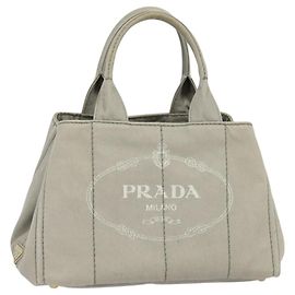 Bolsa Tote Canapa em Lona Média da Prada Marrom