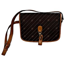 Bolsa transversal Gucci GG listrada marrom Marrom
