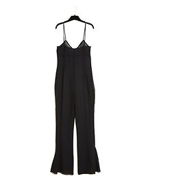 Tuta Trasparente Chanel FR38 Nero Seta Trasparente Crepe UK10 US8 Nero
