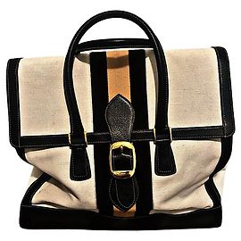 Bolso de viaje Gucci Tom Ford Web a rayas blanco Blanco
