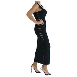 Robe Bandage Noire Découpée Balmain Noir