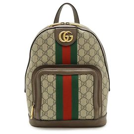 Gucci Ophidia GG Supreme kleiner Rucksack Braun Rot Beige Grün