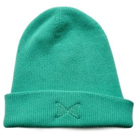 BARRIE Bonnet cachemire vert neuf taille unique avec logo Barrie brodé Vert