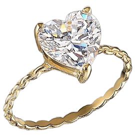 Autre Marque Mini-Diamant-Herzring Anabela Chan Weiß Golden