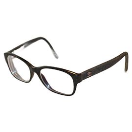 Occhiali Chanel neri e denim Nero Blu