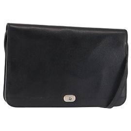 Borsa a Spalla Christian Dior in Pelle Nera e Oro Auth BA6322 Nero D'oro